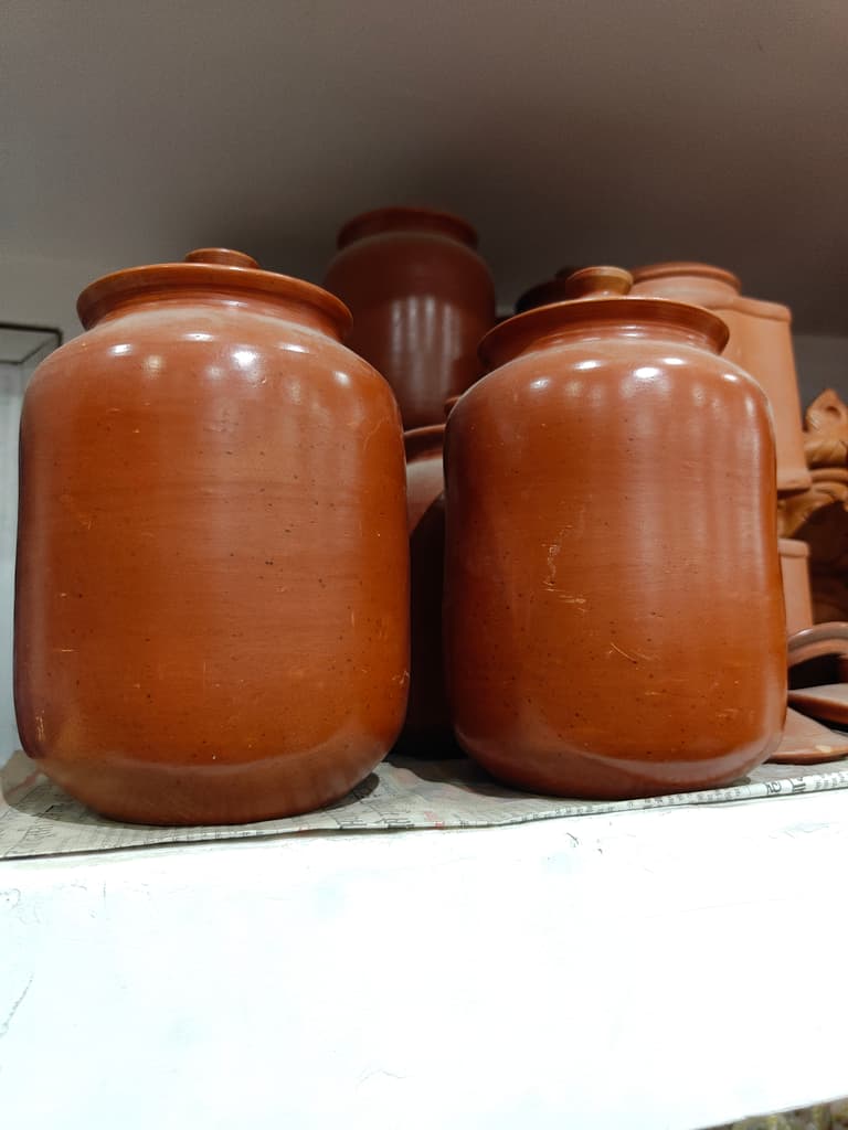 Brown Clay Vases | Set of 3 | Handmade | Decorative