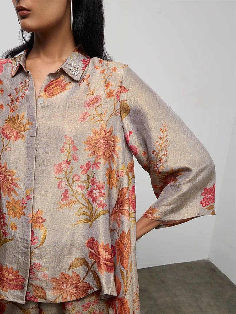 Vark Grey Floral Pattern Co-ord Set — photo 3