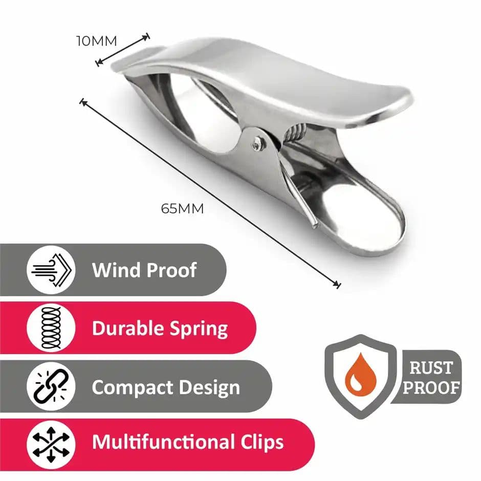 Jatin Steel Cloth Clips | I-40 SS — photo 3