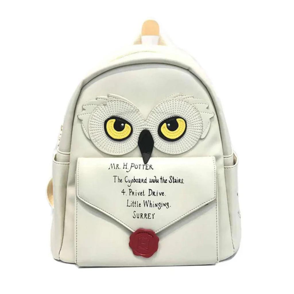 Hedwig Owl PU Backpack – Hogwarts Letter Edition — Cream Wing Bag