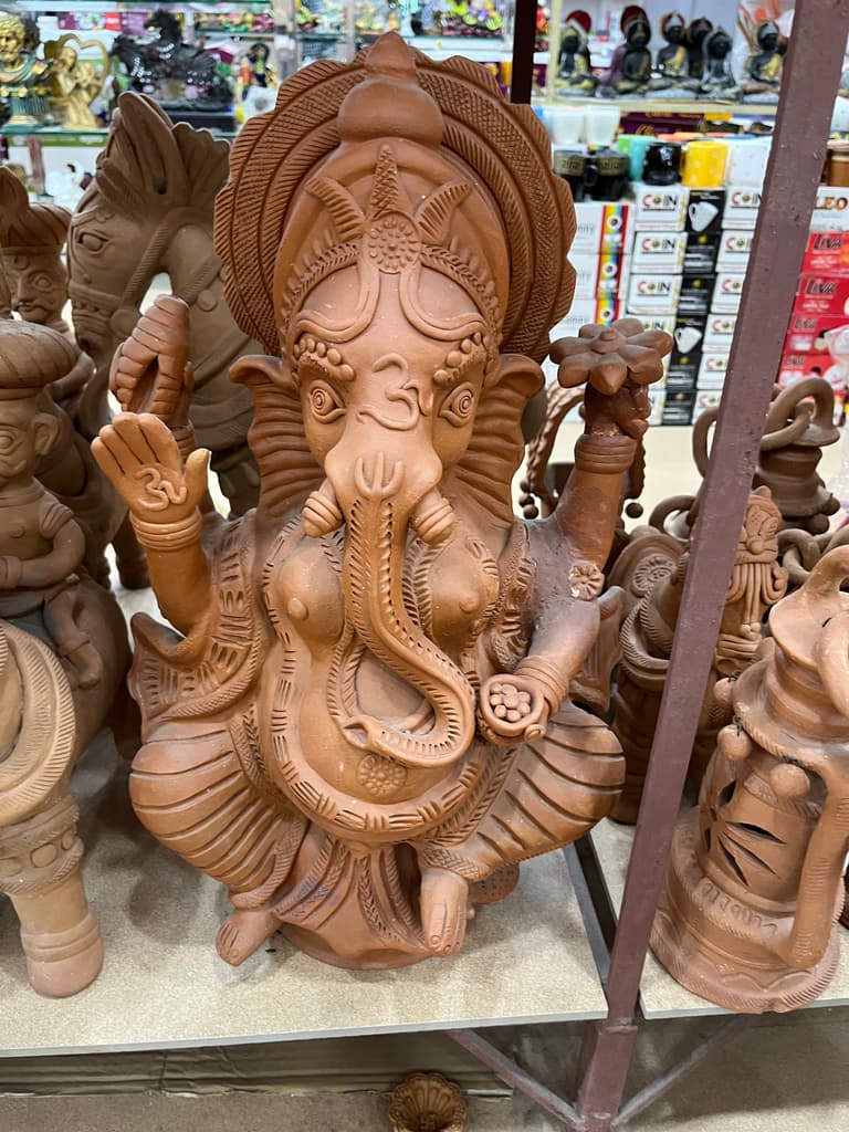 Ganesha Statue | Sculpture | Wood | Brown