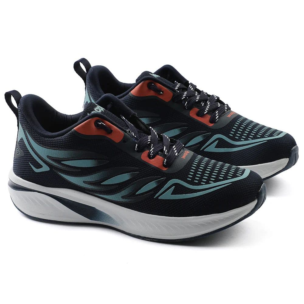 Leap7x Navy Blue Sports Lacing Running Shoes For Men CASIO By Liberty — photo 5