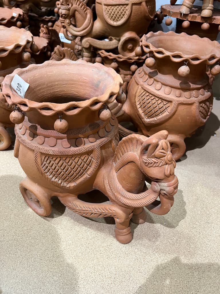 Clay Pottery Vase | Handcrafted | Ceramic | Brown