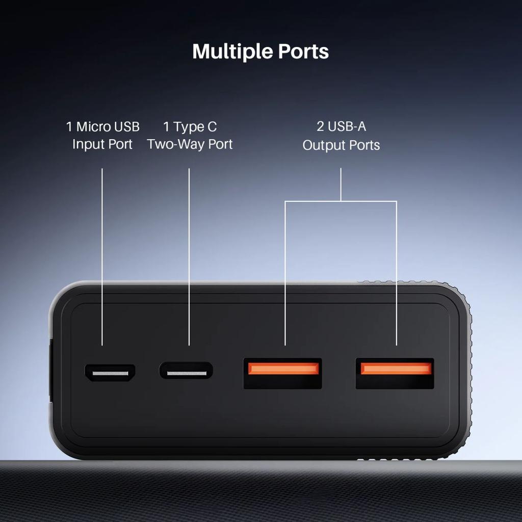 Energyshroom PB401 | Powerbank with 20000mAh Lithium Polymer Battery, Multiple Ports for Simultaneous Charging — photo 6