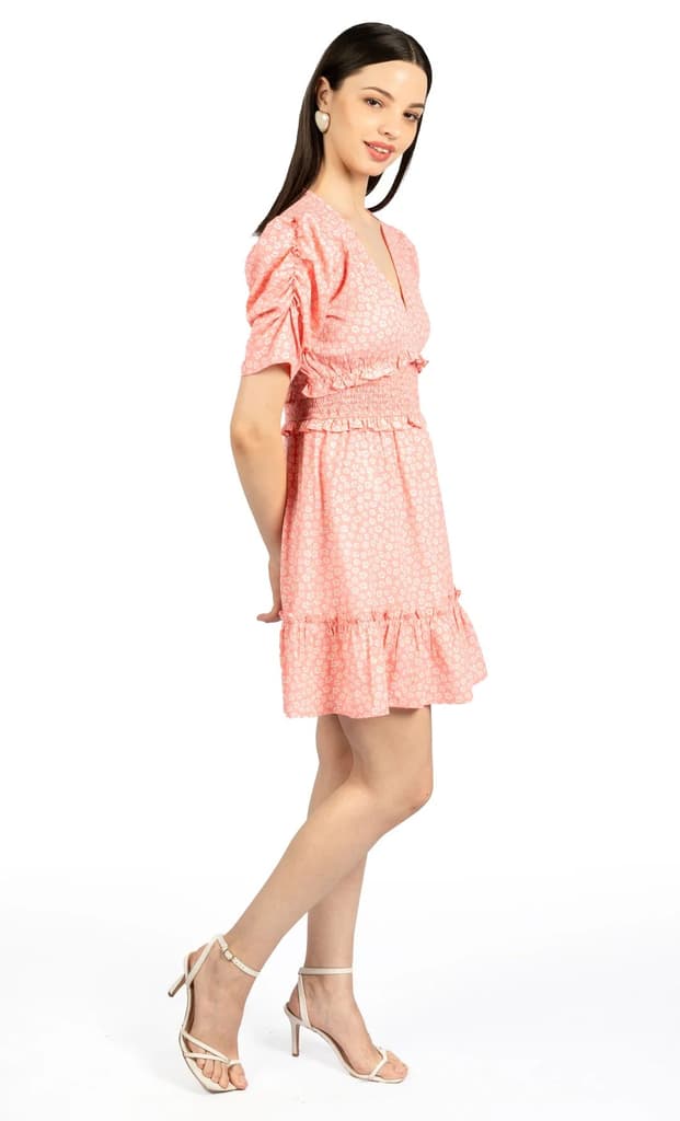 Pink Floral Fit & Flare Dress — photo 4