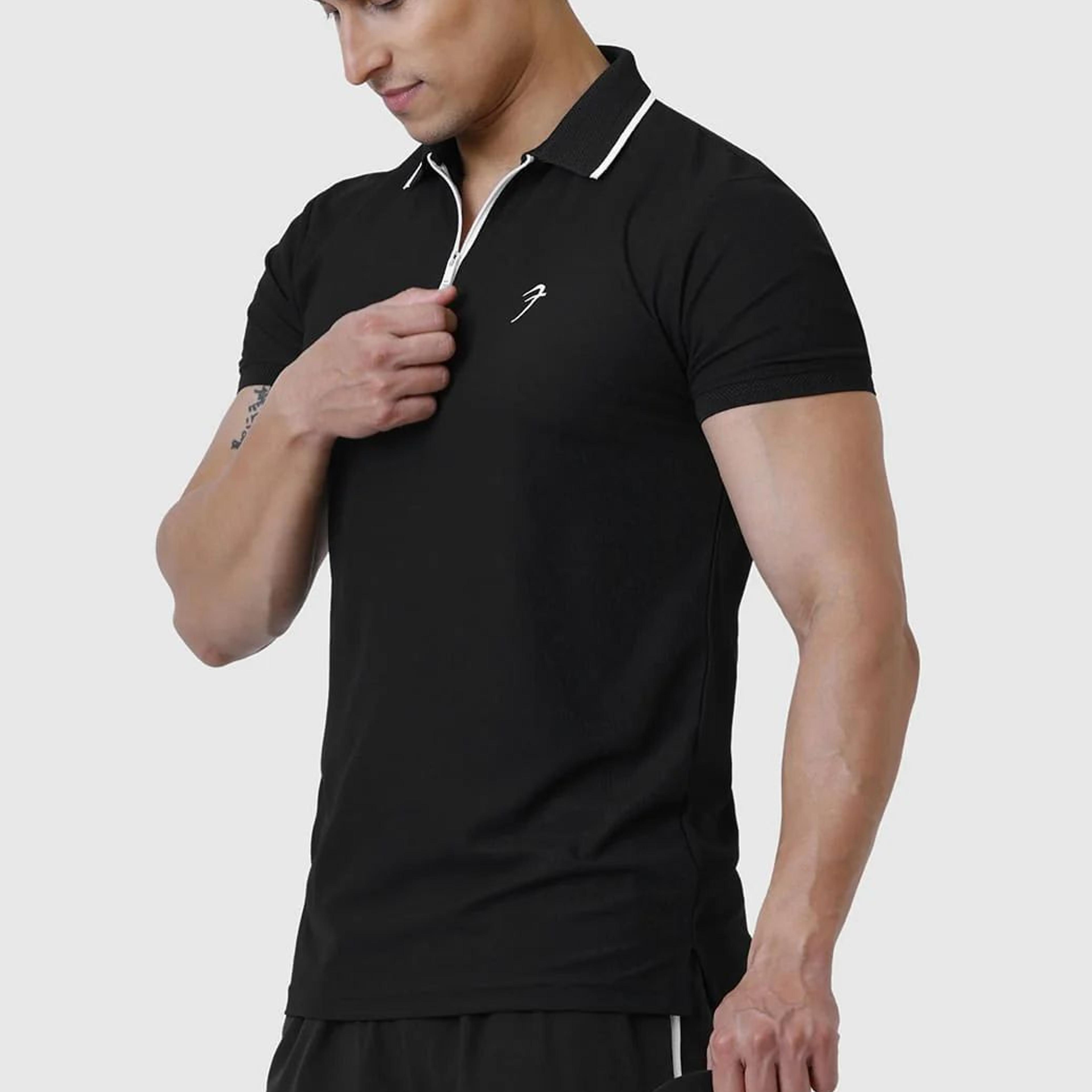 Stride Polo T-shirt Black