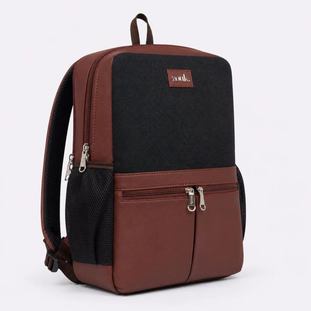 Jet Black Office Backpack (Brown) — photo 3