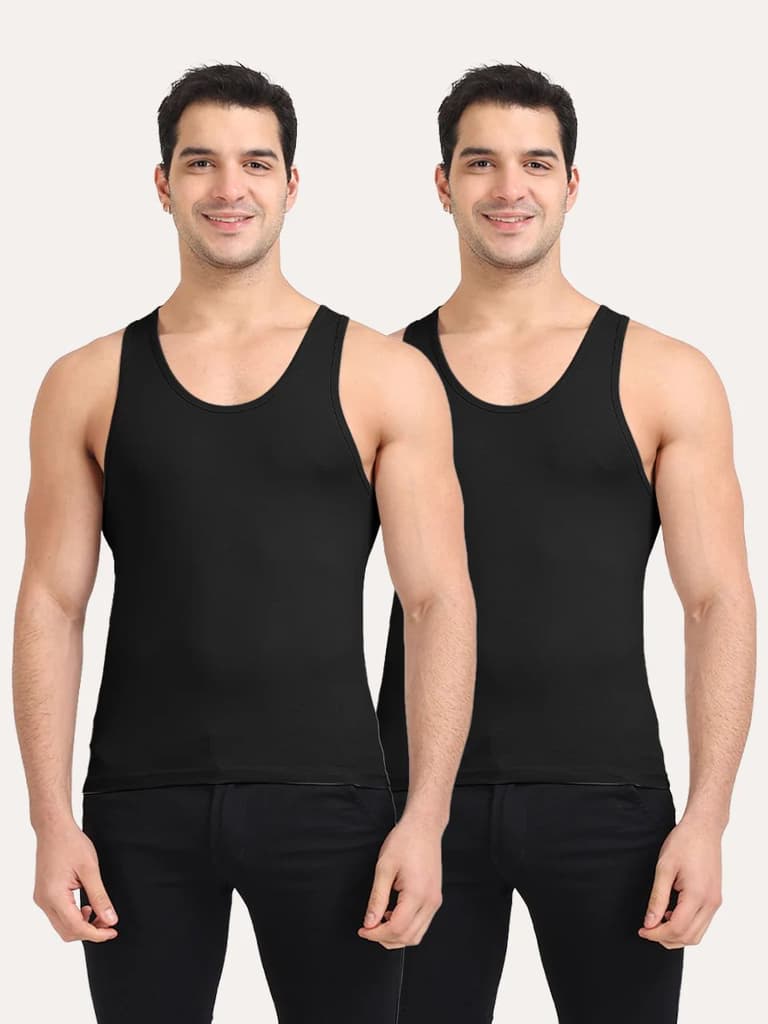 Regular Fit Organic Cotton Comfort Vest for Men (Pack of 2) — photo 18
