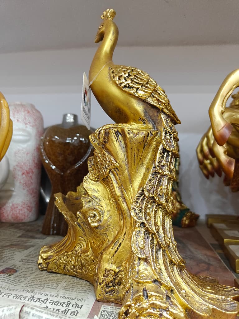 Gold Bird Statue | Decorative | Gilded | Gold