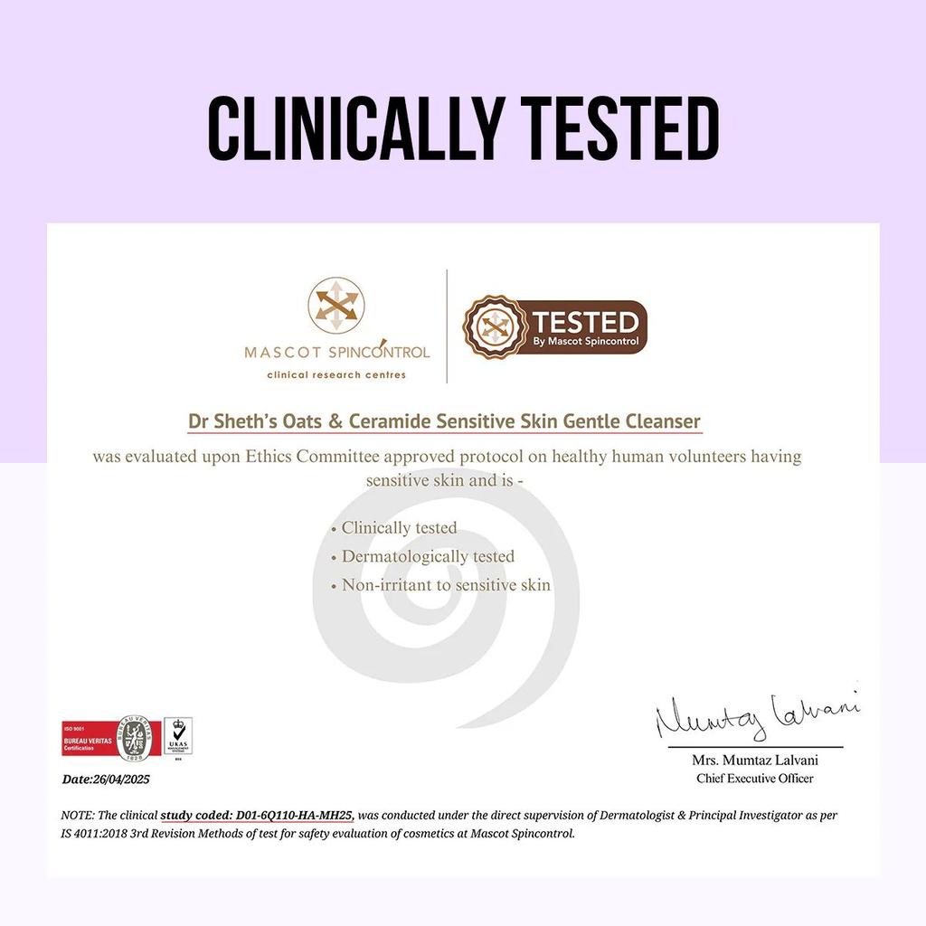 Oats & Ceramide Sensitive Skin Cleanser - 125ml