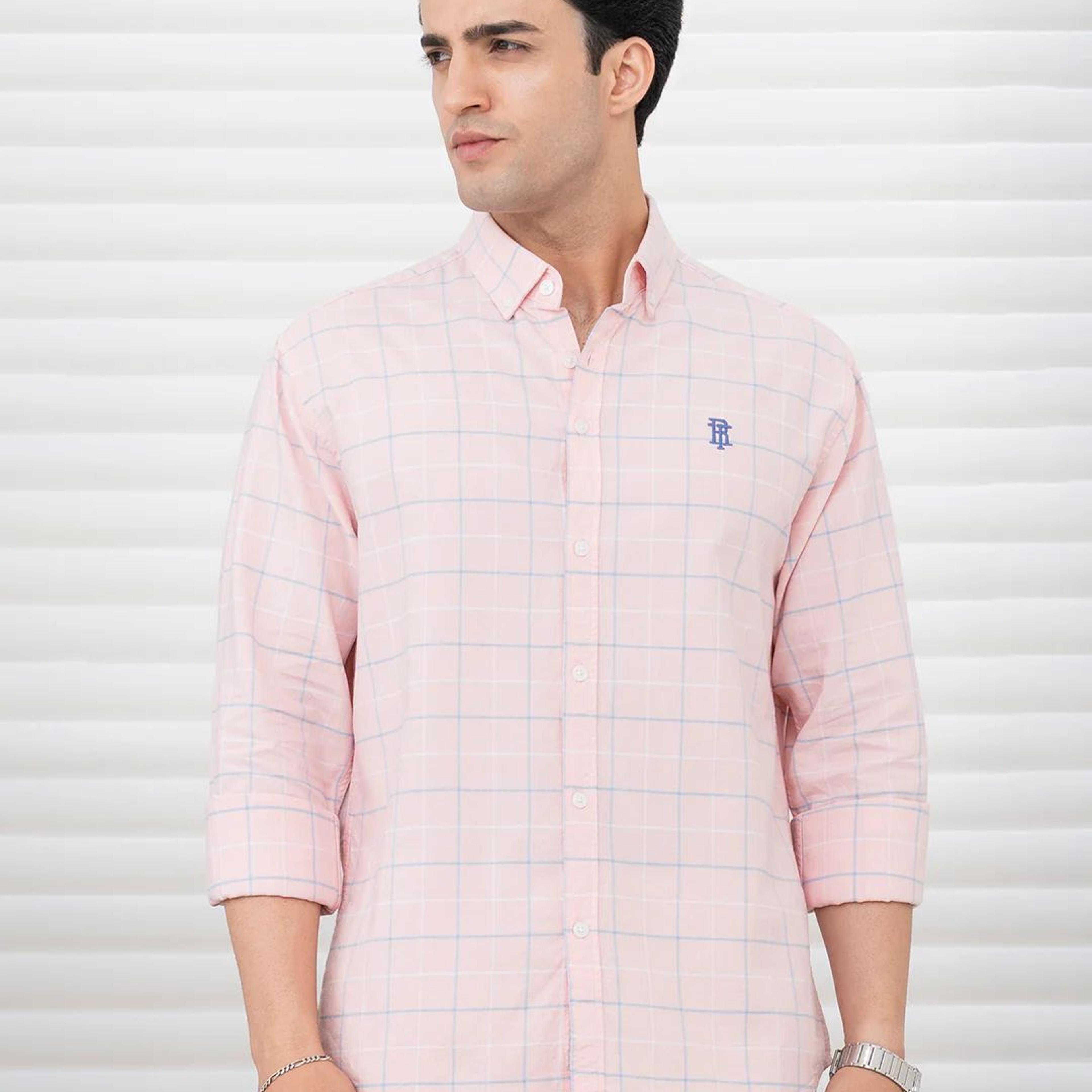 Shirts for Men in Olive | Cotton Blend Full Sleeve Shirt