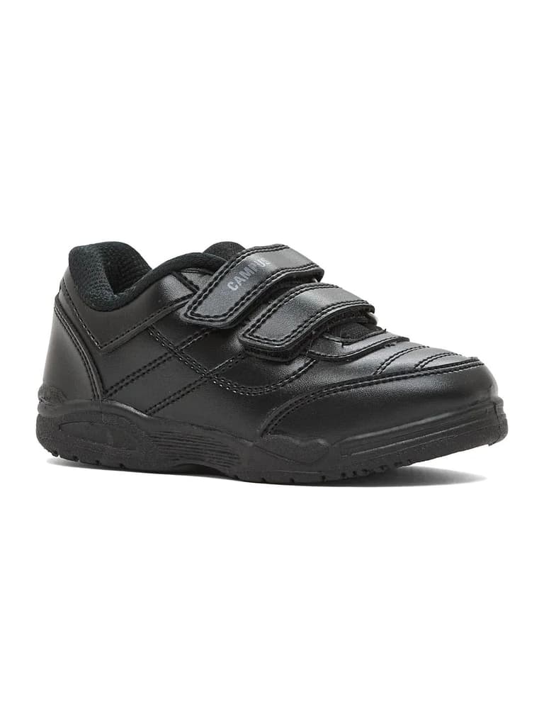 CS-26101V Black Kids School Shoes — Black / 1