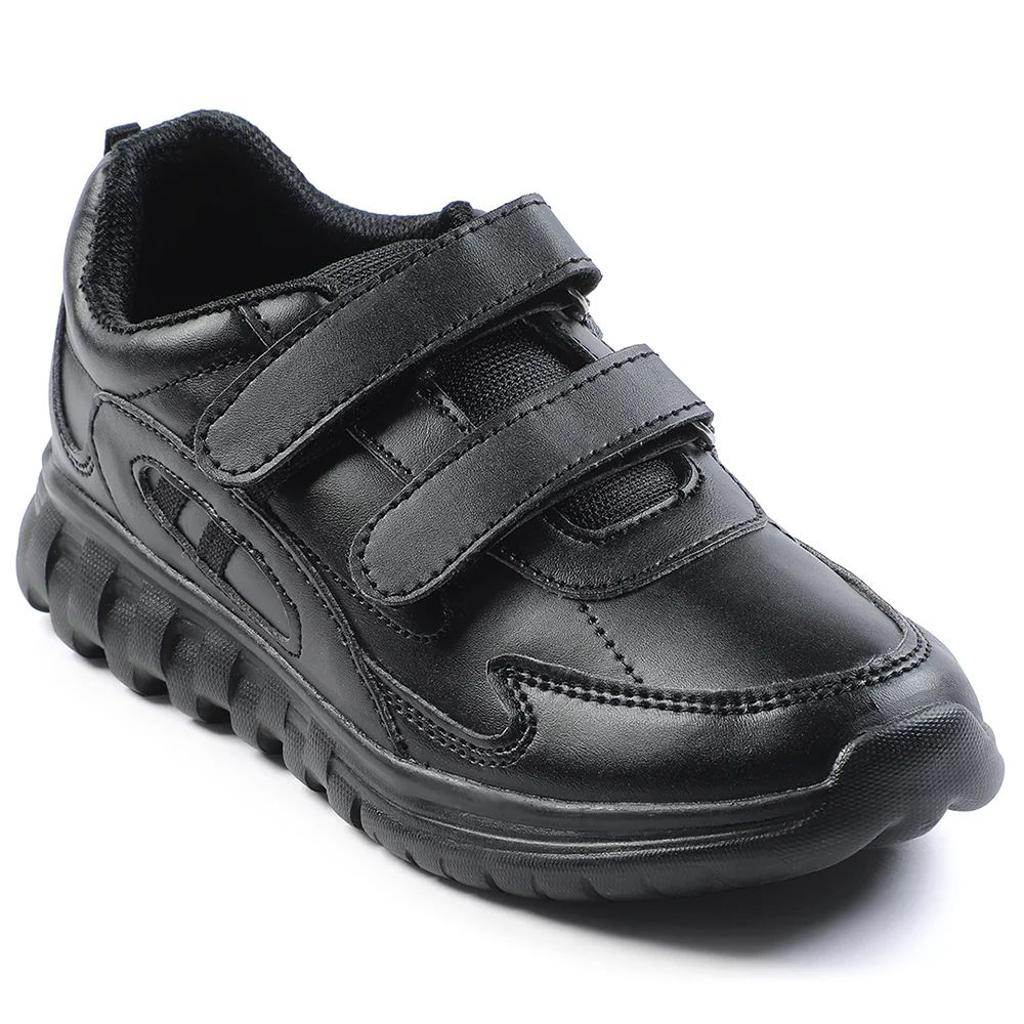 Force 10 Black Velcro Uniform School Shoes For Kids 9906-02T-V By Liberty