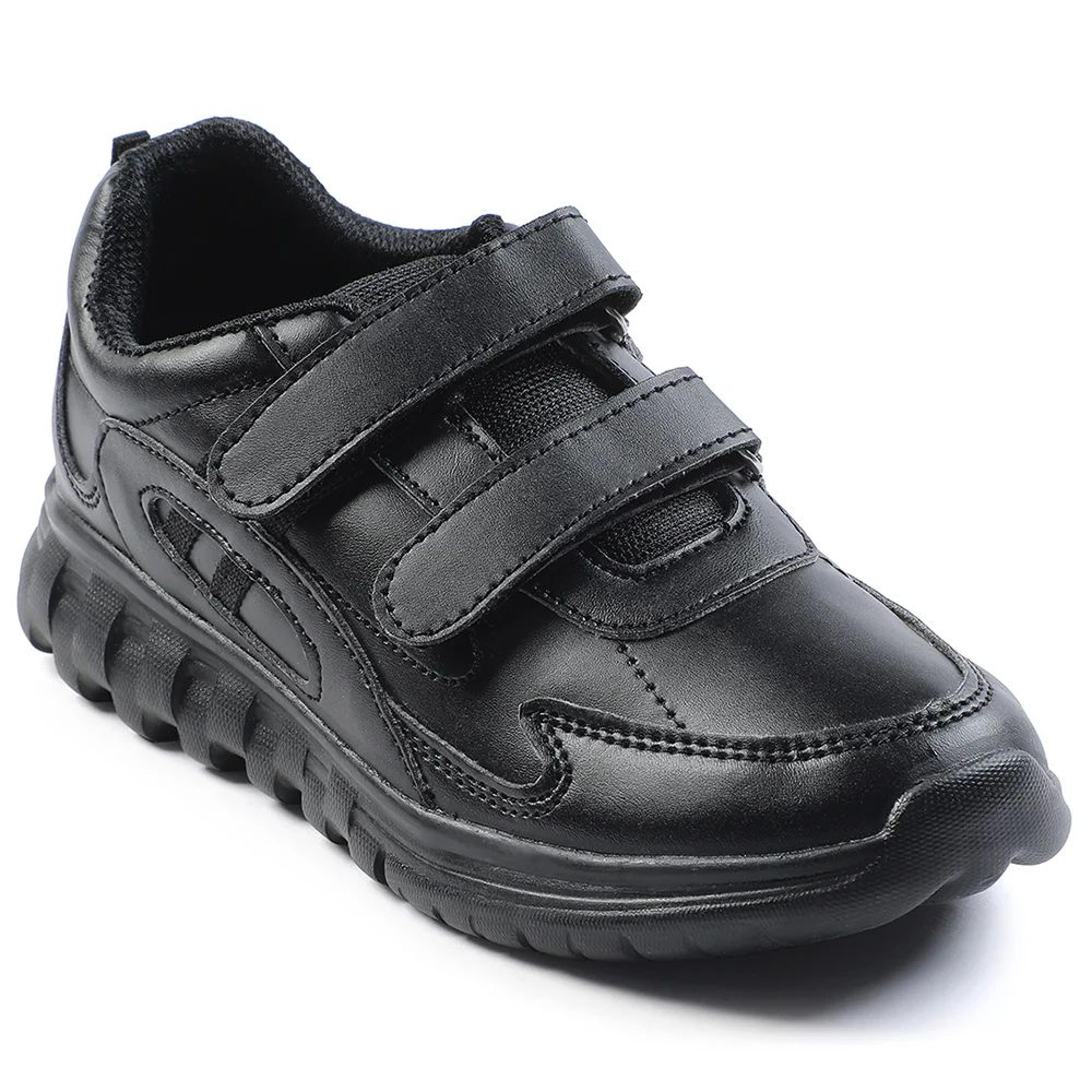 Force 10 Black Velcro Uniform School Shoes For Kids 9906-02T-V By Liberty