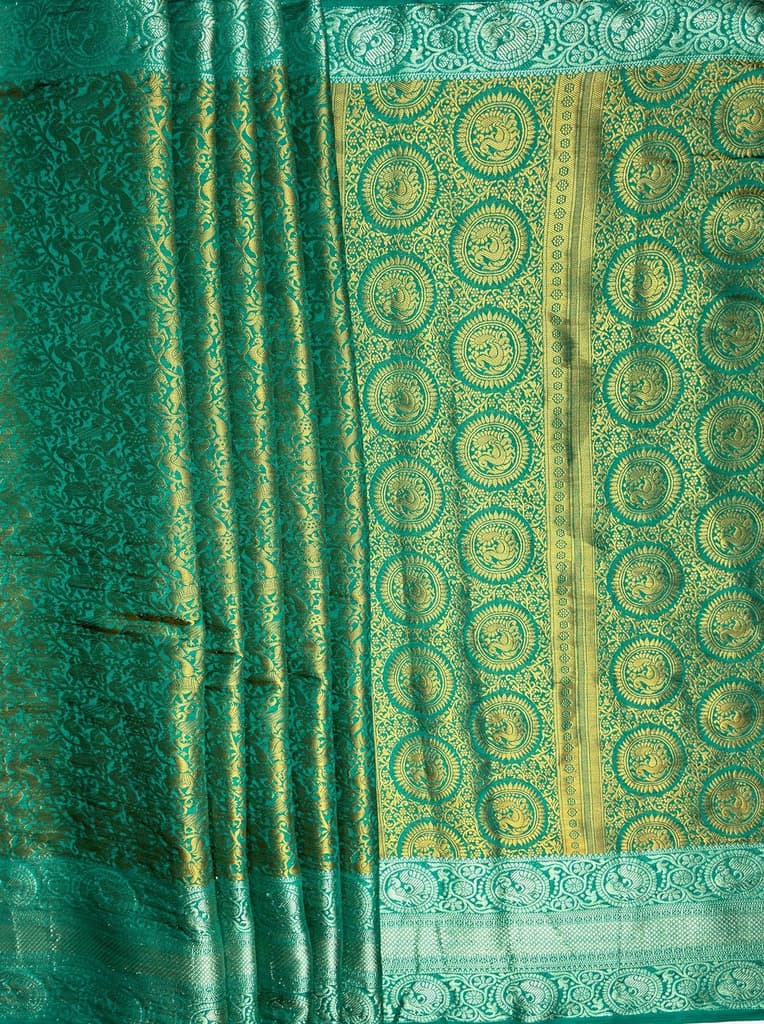 MIMOSA Women's Woven Design Banarasi Style Art Silk Saree with Blouse Piece - Saffire ( SA00003133SFFREE ) — photo 7