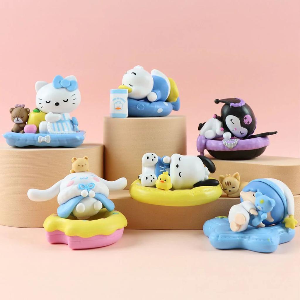 Sanrio Fall Asleep Series Figurines | 6 pc Collectible Set