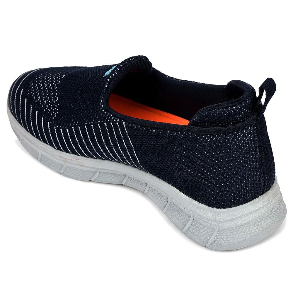 Leap7x Navy Blue Sports Non Lacing Walking Shoes For Women GHD-8 By Liberty — photo 5