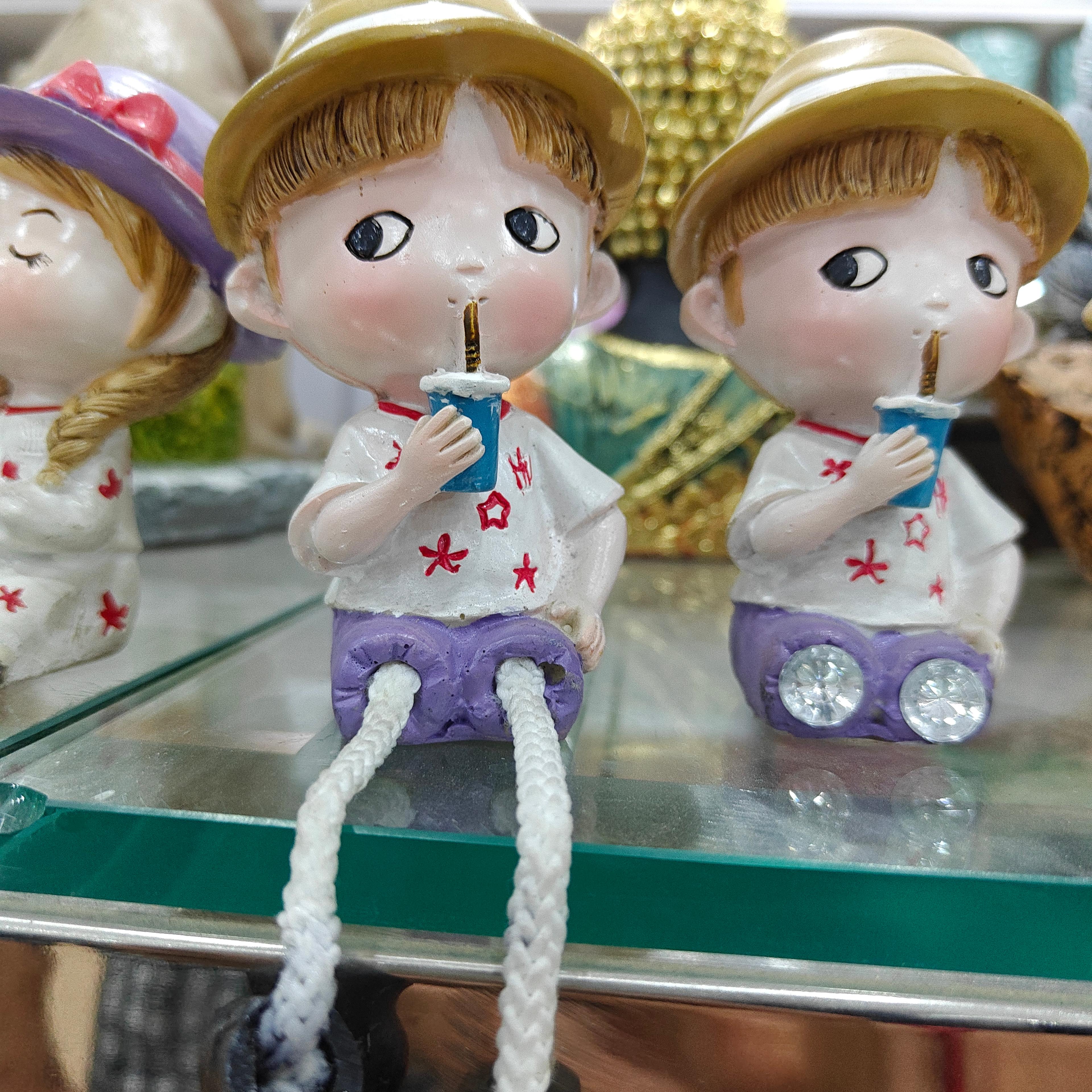 Cute Dolls with Drinks | Plastic | Pink and White | Toy