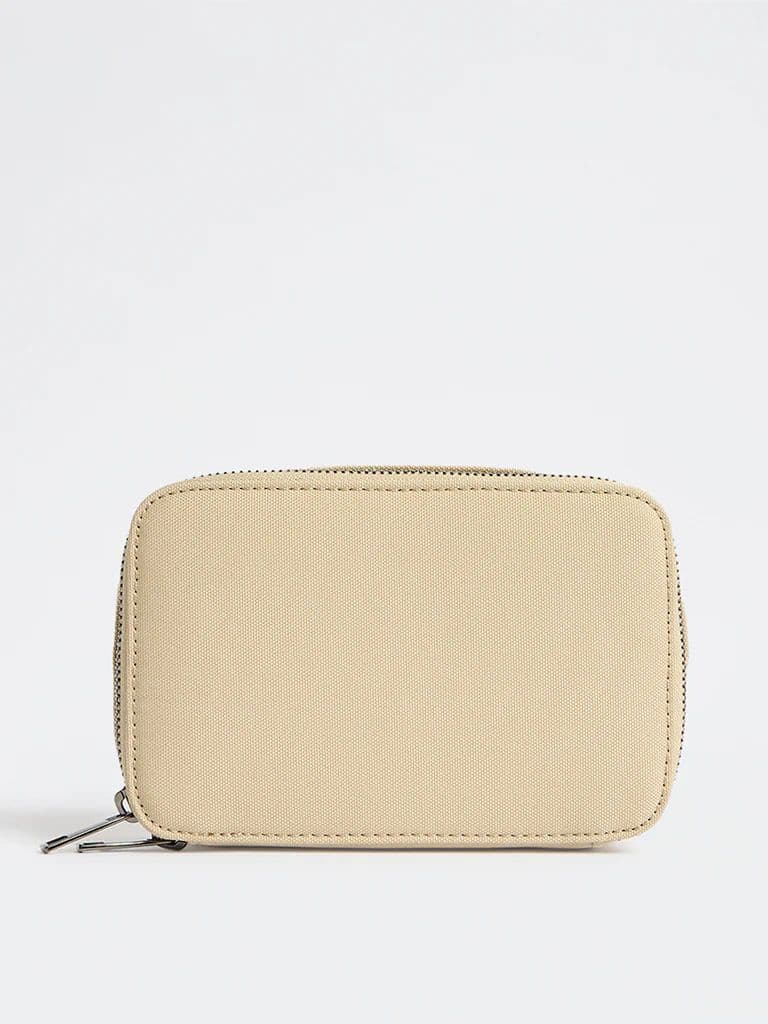Westside Beige Textured Sling Bag