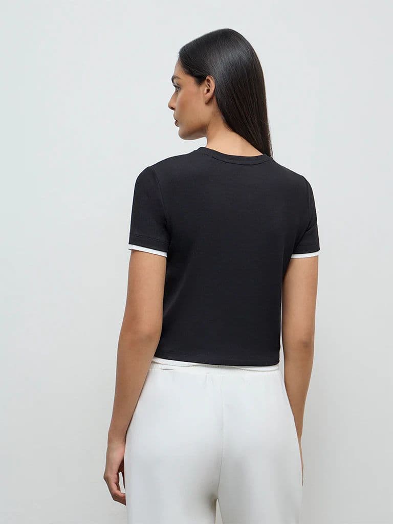 Nuoflexx Black Ribbed T-Shirt — photo 4