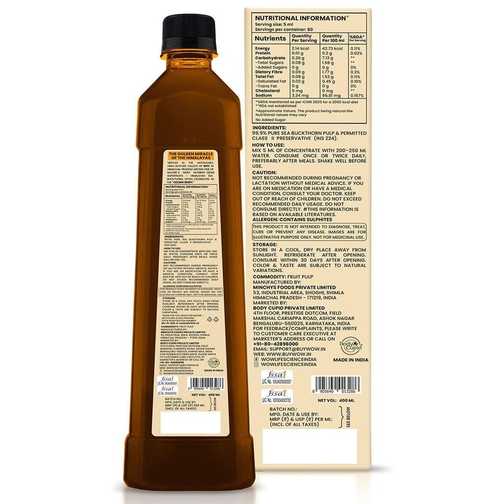 Himalayan Sea Buckthorn Berry Pulp Concentrate Nutrient-Dense