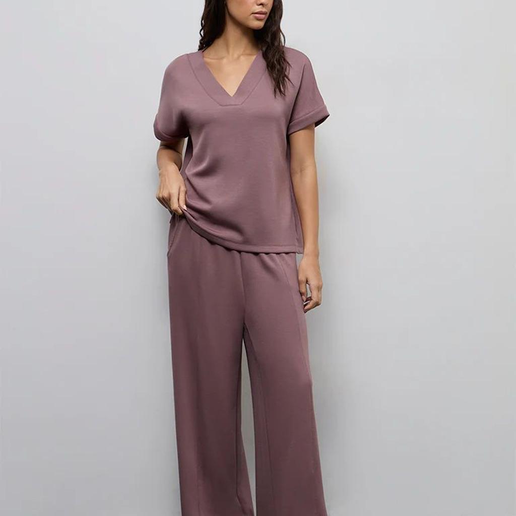 Wunderlove Dusty Pink Solid High-Rise Pants
