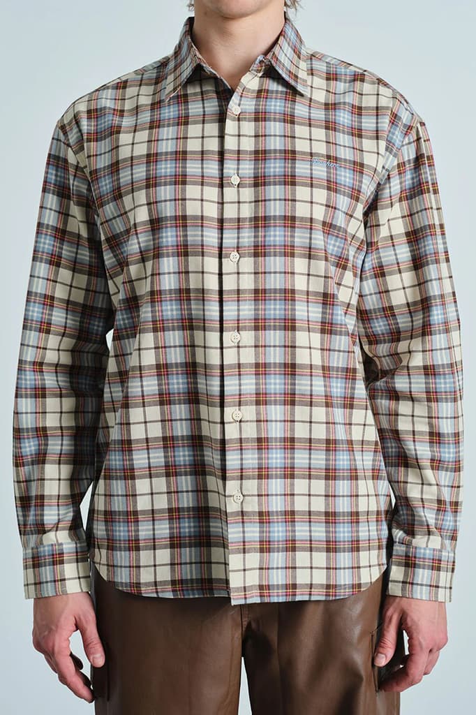 Frosted Blue Plaid Casual Shirt — photo 4