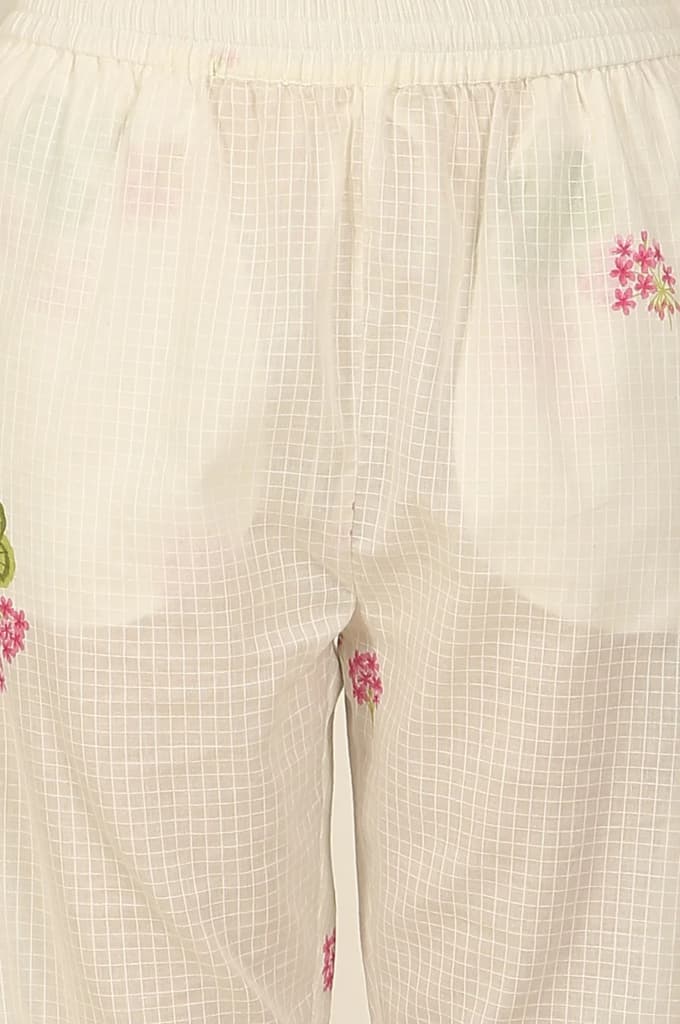 Pink Floral Printed Rayon Straight Kurta and Pants Set — photo 7