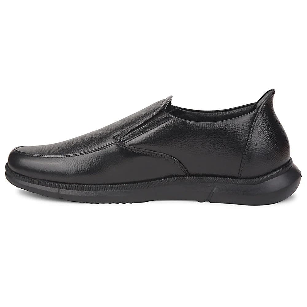 Healers Black Formal Non Lacing Moccasins For Men SCL-1 By Liberty — photo 3