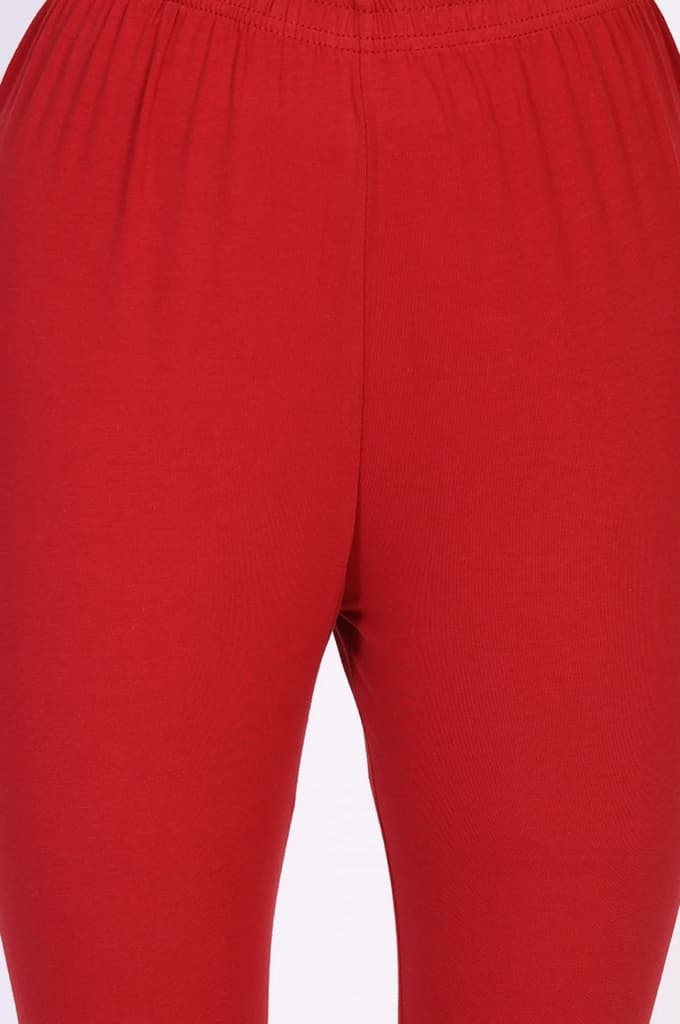 Red Solid Cotton Tight — photo 2