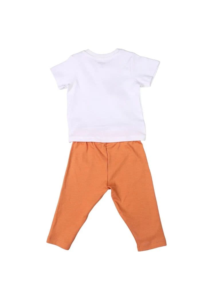 HOP Baby Boys Multicolour Printed Cotton T-Shirt and Pants Set — photo 3