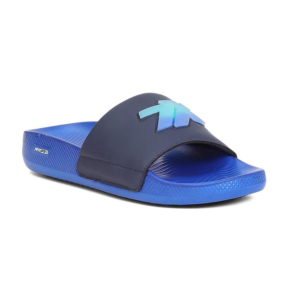 Leap7X NITWALK-30 Men's Navy Blue Slides - Lightweight Nitro Sole with Molded EVA Comfort — 6/40 / Navy Blue