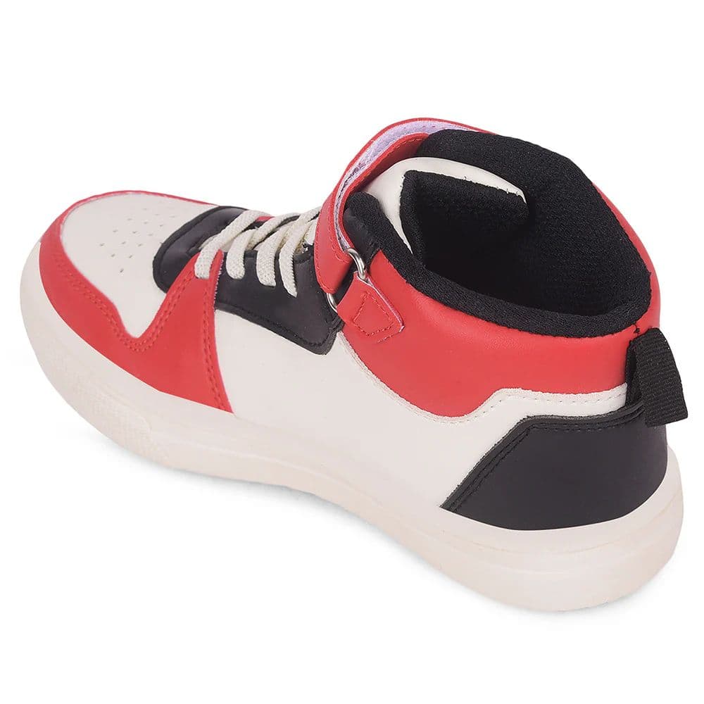 LEAP7X Red Sports Non Lacing Sneakers for Kids TOTSTREND4 By Liberty — photo 5
