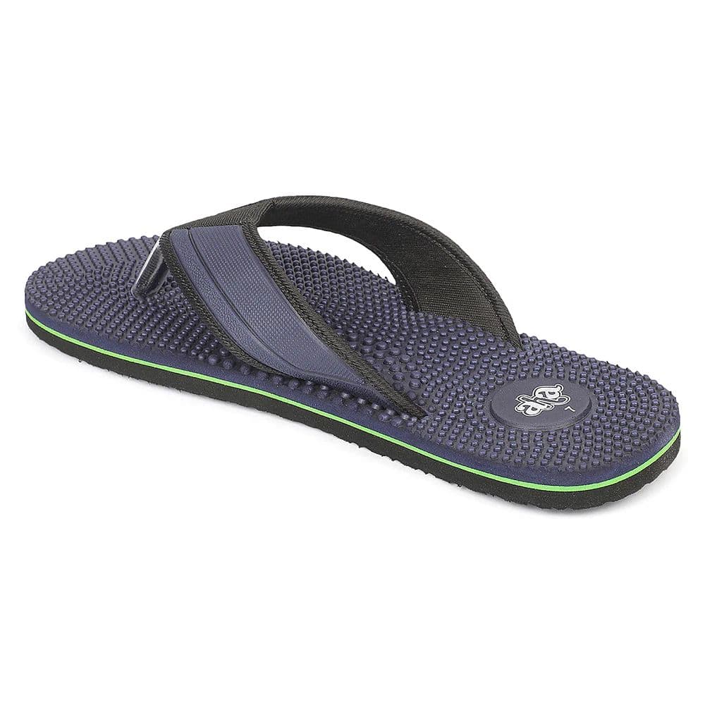 A-HA AGL-156E Teal Blue Casual Slip on Slippers for Men by Liberty — photo 5