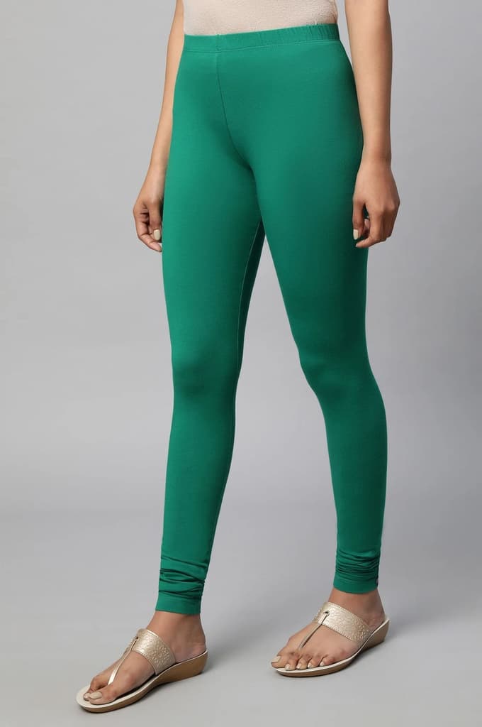 Green Mid-Rise Churidar — photo 3
