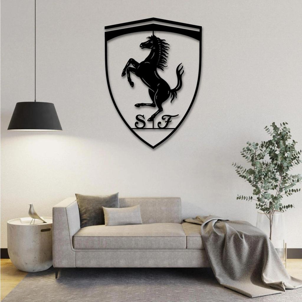 FERRARI F1 TEAM LOGO METAL WALL ART — photo 2
