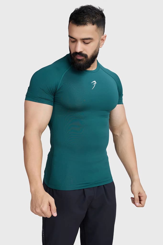 Compression T-shirt Emerald Green — S
