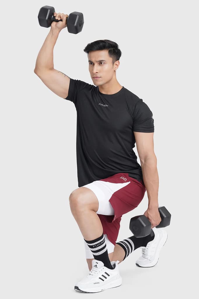 2 in 1 Mesh Shorts Maroon — photo 2