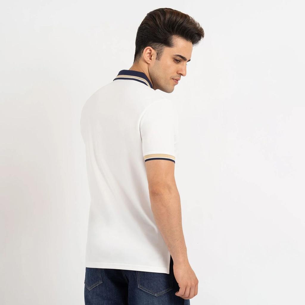 T Shirts for Men in White | Polo Half Sleeve T Shirt — photo 3