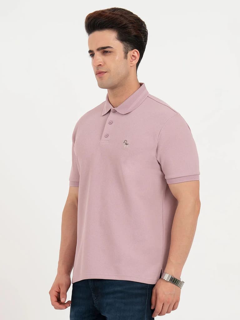 Polo T Shirts for Men in Light Mauve | Classic Polo T Shirts — photo 2