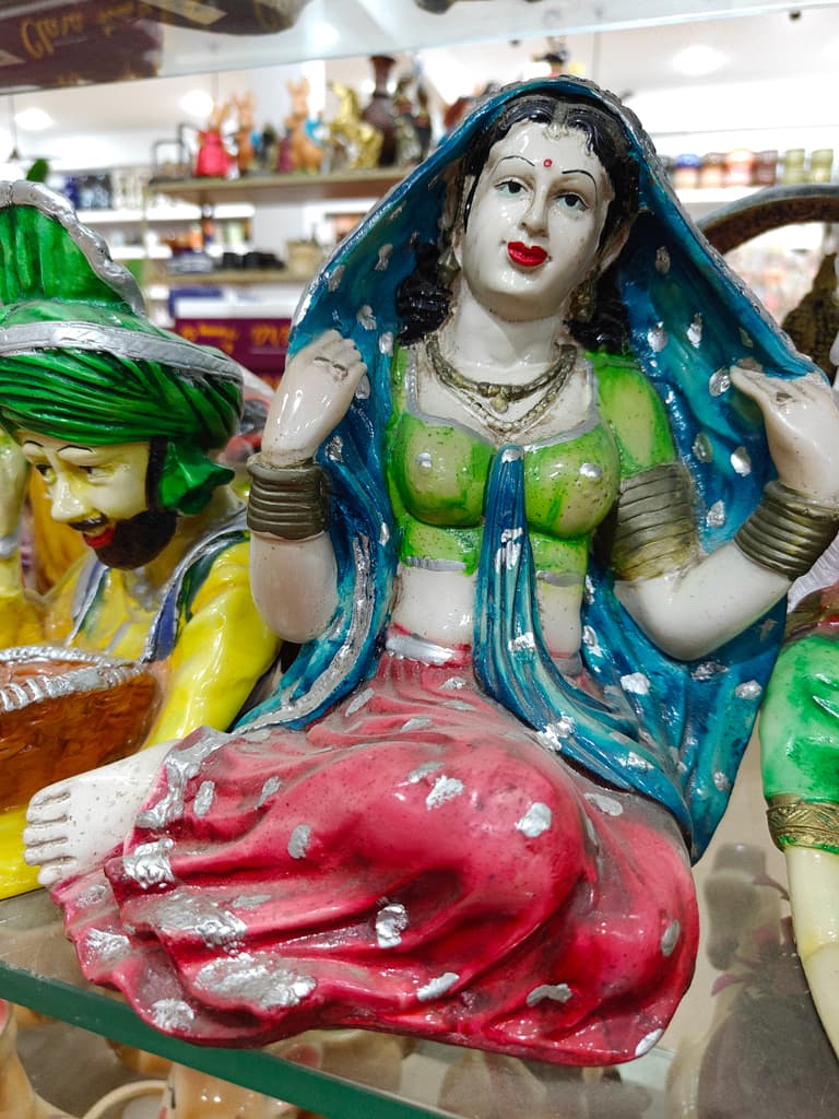Green Statue | Decorative | Ceramic | Indian