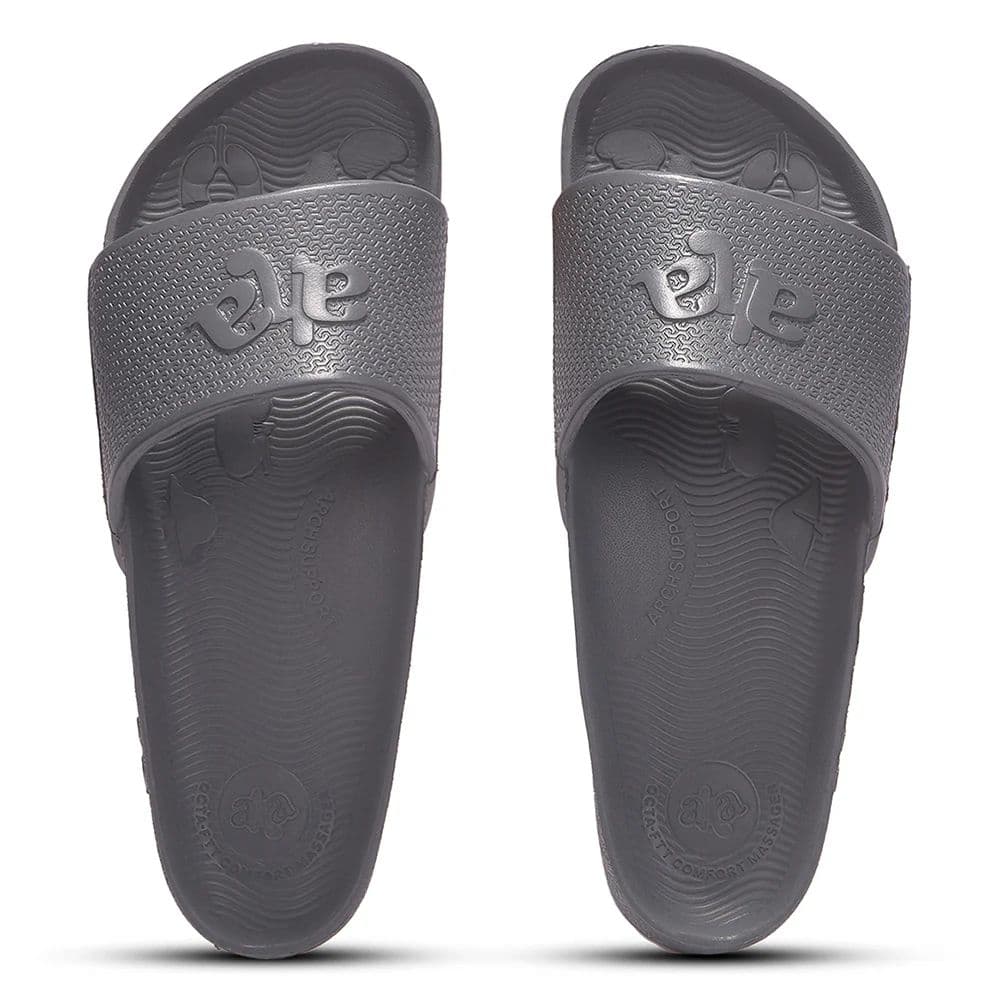 A-HA DOCTOR-2M Dark Grey Casual Slip on Slides for Men by Liberty — photo 7