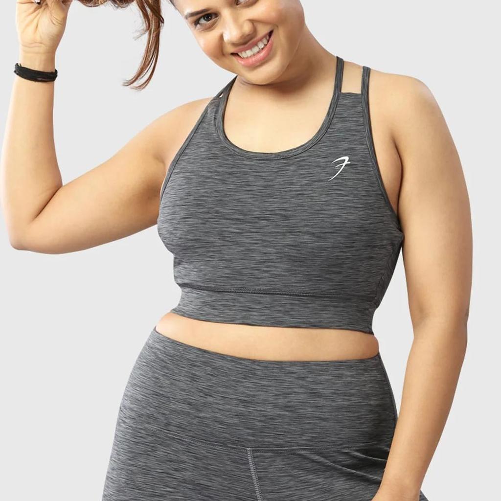 Essential Melange Sports Bra Grey