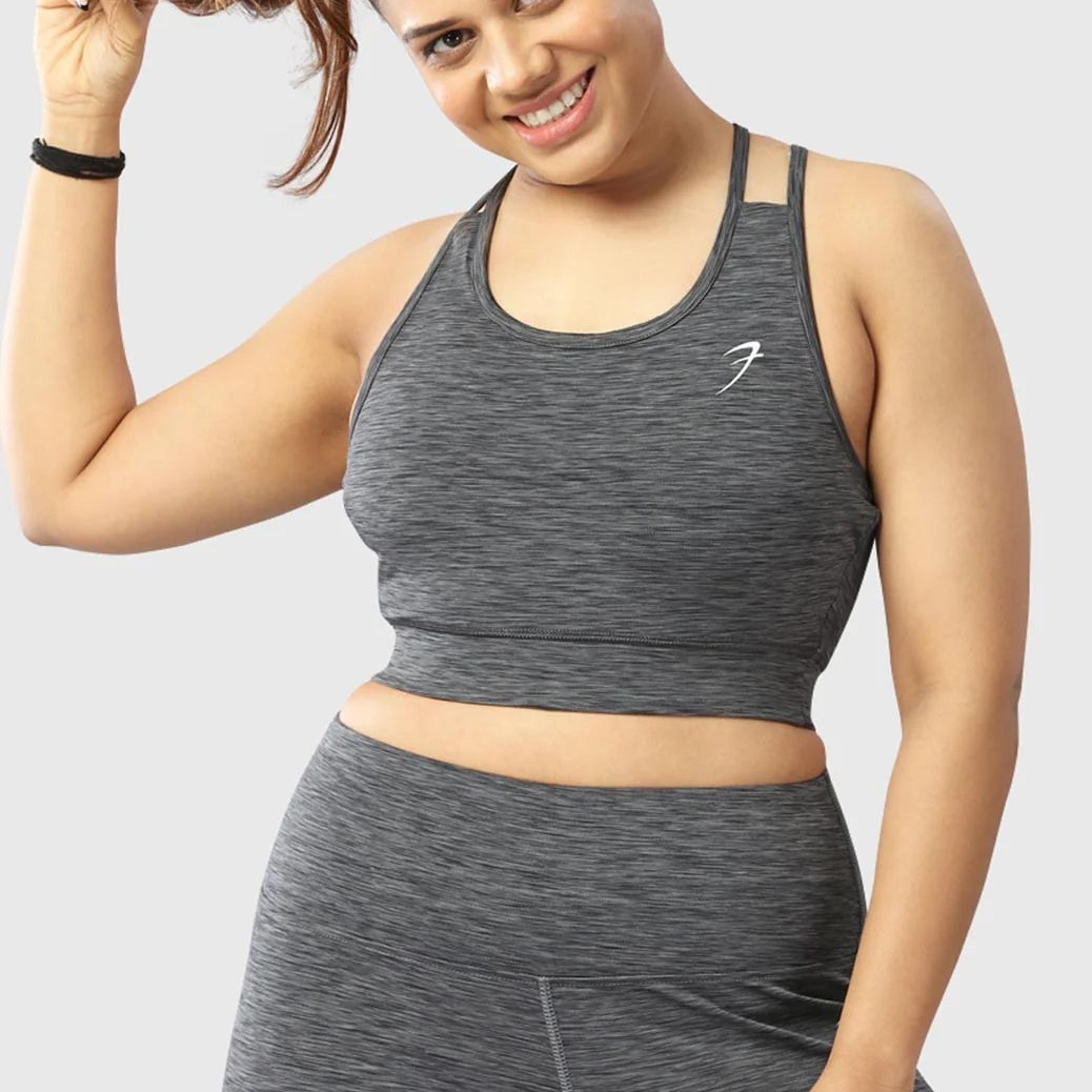 Essential Melange Sports Bra Grey