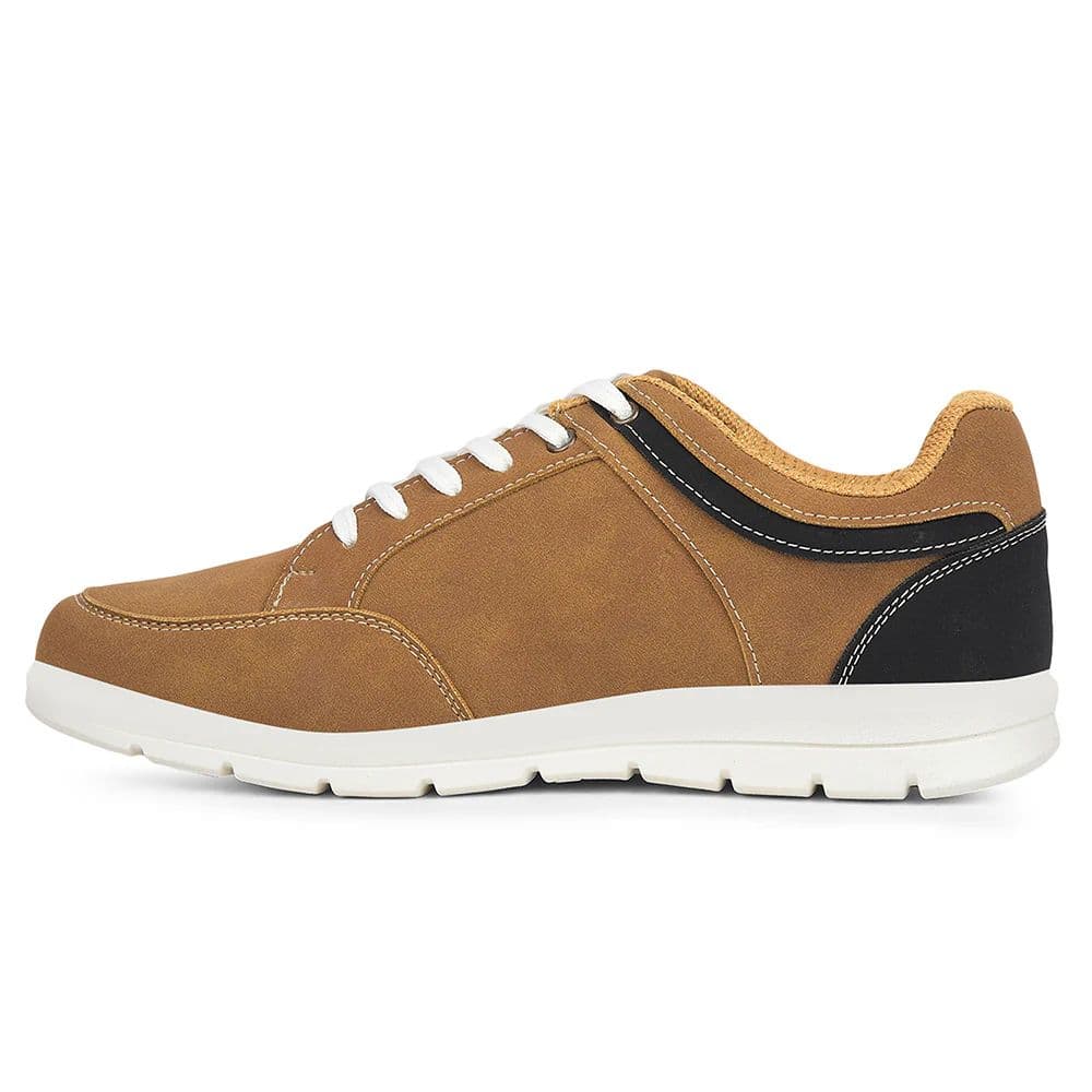 Leap7x Camel Casual Lacing Sneakers For Men FRINKS-1E By Liberty — photo 3