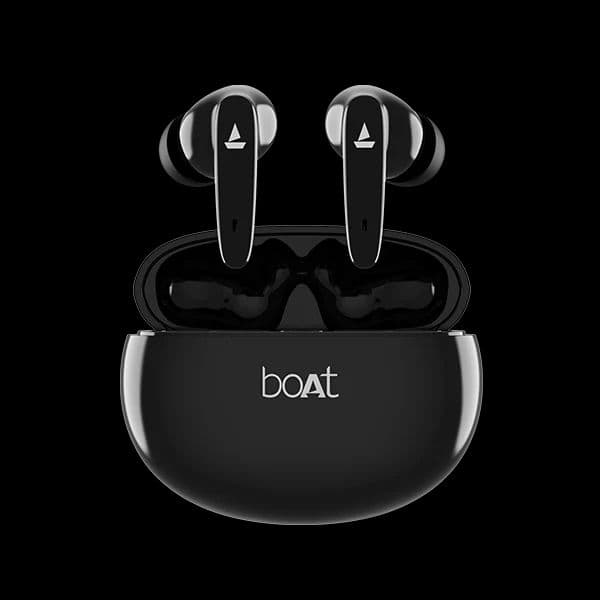boAt Airdopes 183 | Wireless Bluetooth Earbuds with 10mm Driver, Upto 90 Minutes Playback in 10 Minutes Charge, ASAP Charge Technology, BEAST™ mode — Carbon Black