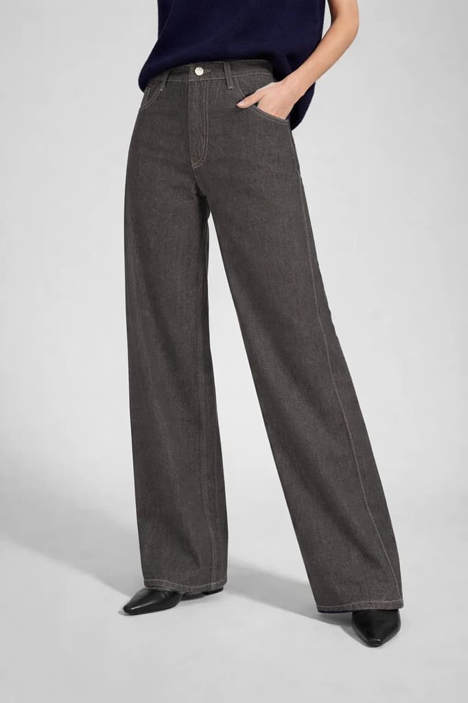 Denim-Inspired Pleated Pants — photo 8