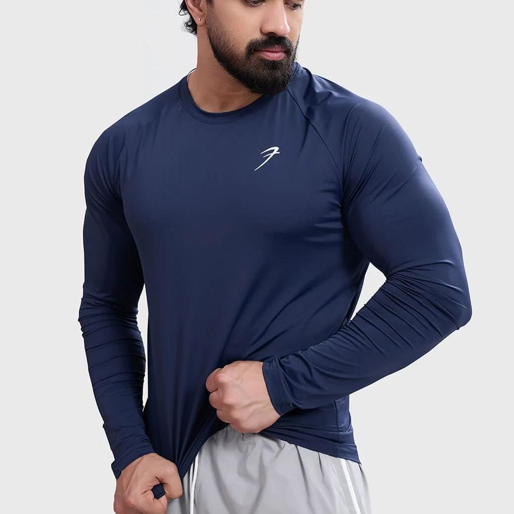Bare Nylon Fullsleeves T-shirt Navy
