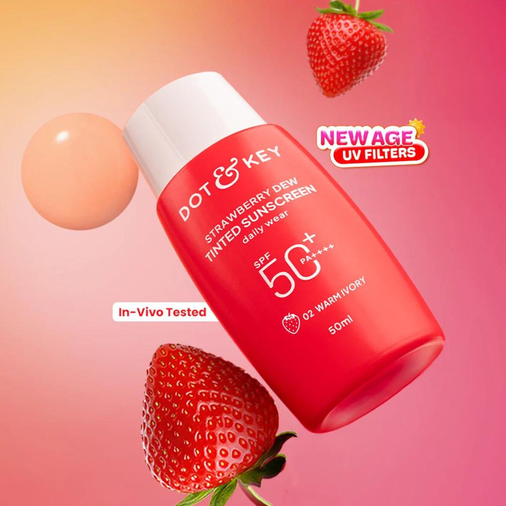 Strawberry Dew Tinted Sunscreen SPF 50+ PA++++ With New-Age UV Filters — photo 12