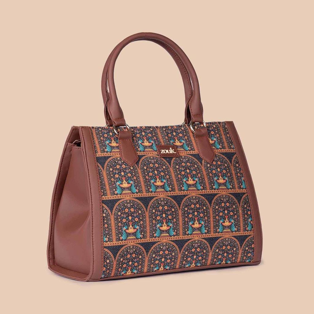 Royal Indian peacock Motif Classic Handbag — photo 4